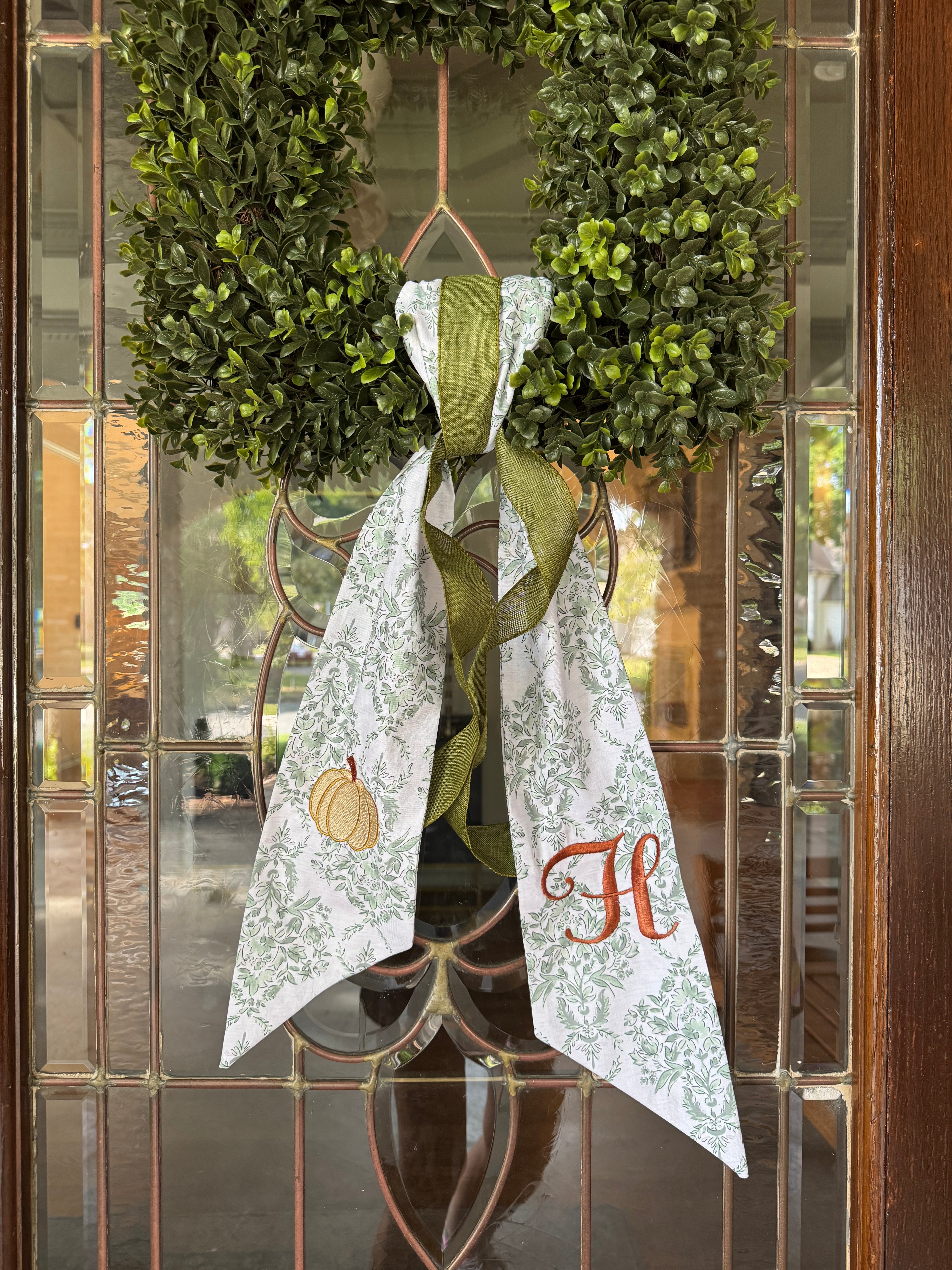 Personalized Wreath Sash